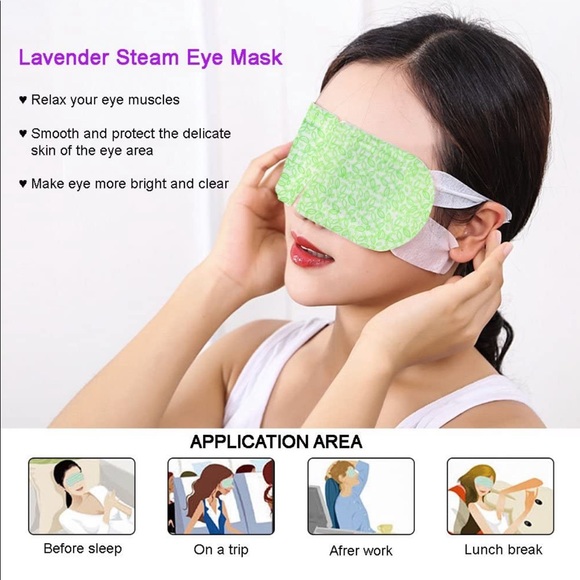 Warming Steam Eye Mask Patch Dark Circles Lavender - Picture 4 of 9